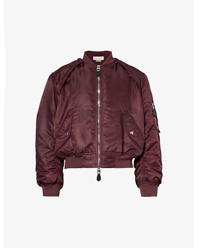 Alexander McQueen Harness Detachable-sleeve Boxy-fit Shell Bomber Jacket - Brown