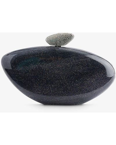 Benedetta Bruzziches Armonia glitter-detailing clutch - Silver