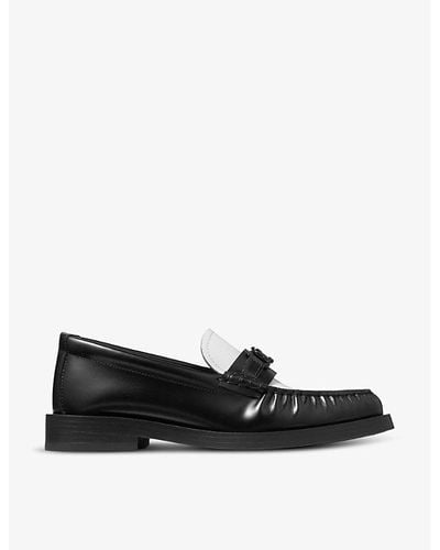 Jimmy Choo Addie Logo-plaque Leather Loafers - Black