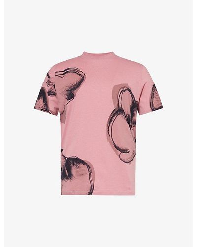 Paul Smith Orchid Graphic-print Cotton-jersey T-shirt X - Pink