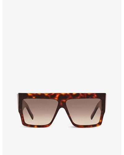 Celine Cl40092i Acetate Square-frame Sunglasses - Brown
