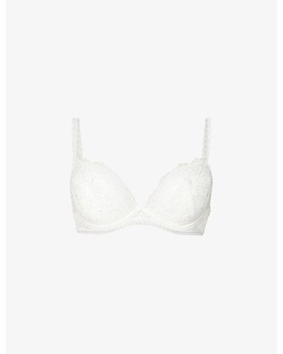 Aubade Toujours Stretch-lace Plunge Bra - White