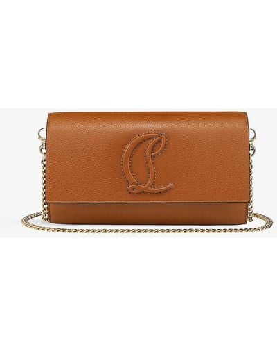 Christian Louboutin By My Side Leather Wallet-on-chain - Brown