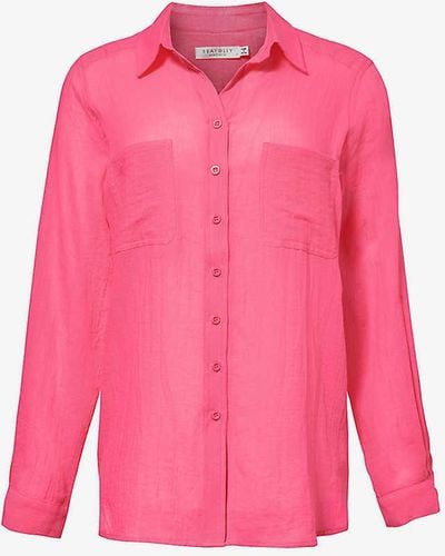 Seafolly Breeze Semi-sheer Cotton Shirt - Pink