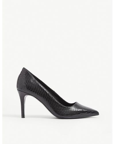 Claudie Pierlot Python-embossed Leather Courts - Black