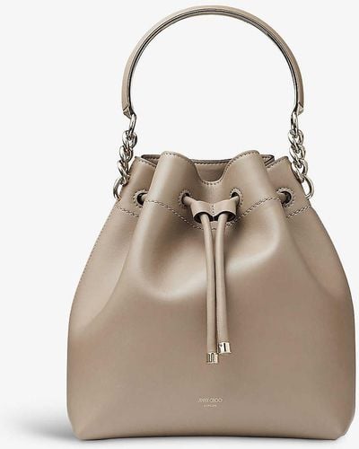 Jimmy Choo Bon Bon Leather Top-handle Bag - Natural