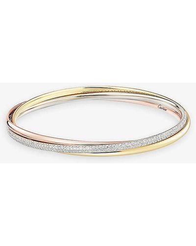 Cartier Trinity Classic 18ct White, Yellow, Rose-gold And 1.56ct Diamond Bracelet - Natural