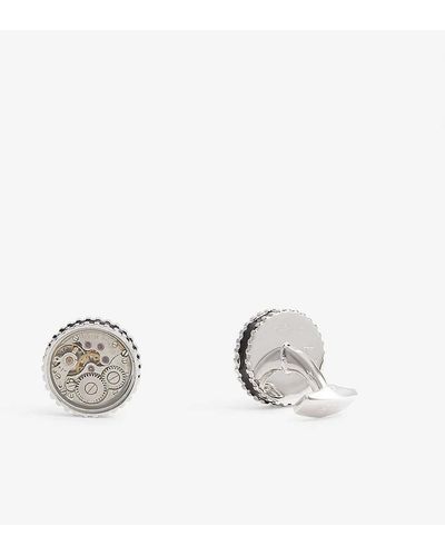 Tateossian Vintage Gear Watch Cufflinks - White