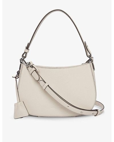 The White Company Adjustable And Removeable-strap Leather Crossbody Bag - Natural