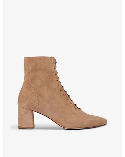 Lace Up Heeled Ankle Boots