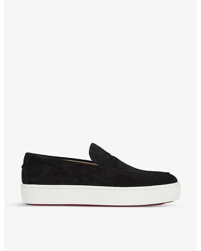 Christian Louboutin Paqueboat Leather Sneakers 7. - Black