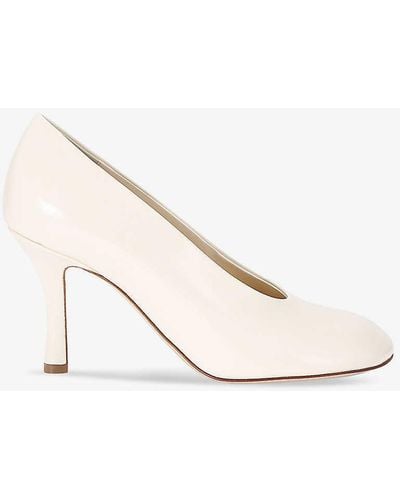 Burberry Baby Court Leather Heeled Courts - Natural