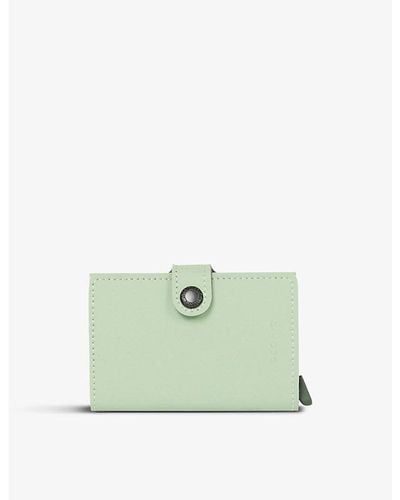 Secrid Miniwallet Faux-leather And Metal Cardholder - Green
