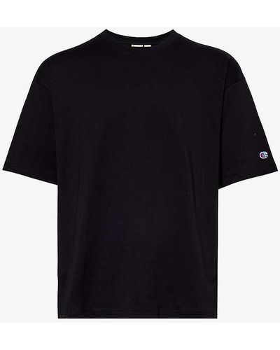 Champion Brand-appliqué Regular-fit Cotton-jersey T-shirt - Black
