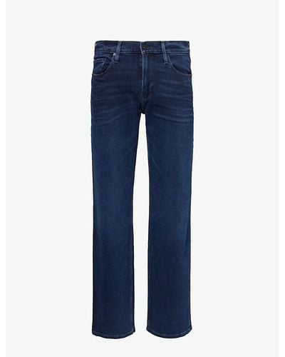 PAIGE Doheny Flare Straight-leg Regular-fit Stretch-denim Jeans - Blue