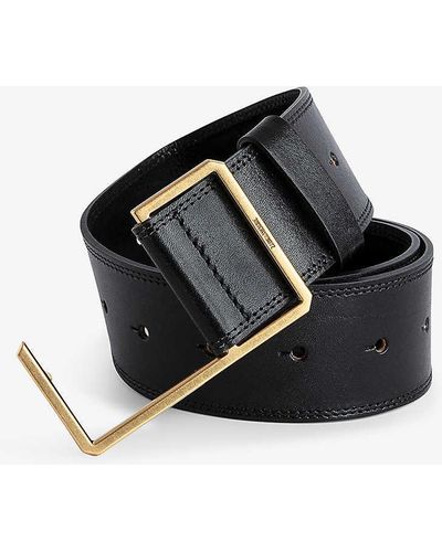Zadig & Voltaire La Cecilia Obsession C-buckle Leather Belt - Black