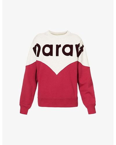 Isabel Marant Houston Logo-print Cotton-blend Sweatshirt - Red