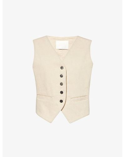 Citizens of Humanity Sierra V-neck Cotton Waistcoat - Natural