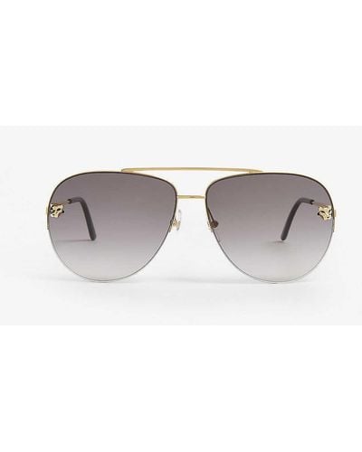 Cartier Aviator Sunglasses - Metallic