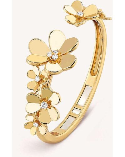 Van Cleef & Arpels Frivole 7-flowers Yellow-gold And 0.54ct Diamond Bracelet - Metallic