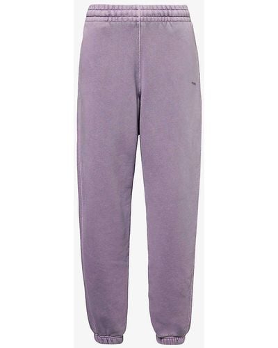GYMSHARK Everywear Comfort Logo-print Relaxed-fit Cotton-jersey jogging Bottoms X - Purple