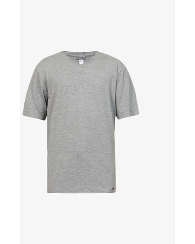 Hanro Regular-fit Stretch-jersey T-shirt - Grey