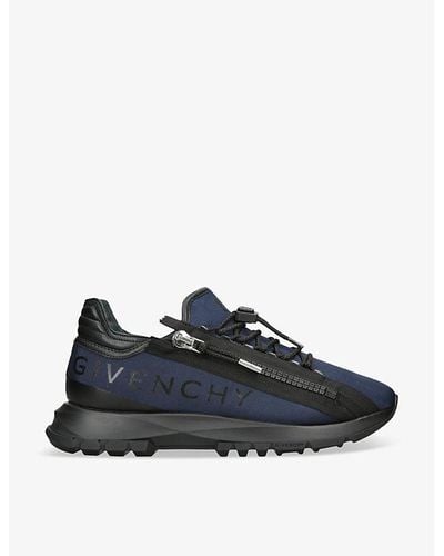 Givenchy Spectre Zipped Leather Low-top Sneakers - Blue