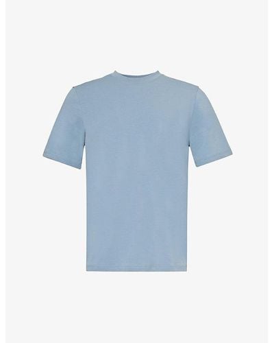lululemon Zeroed In Short-sleeve Cotton-blend T-shirt - Blue