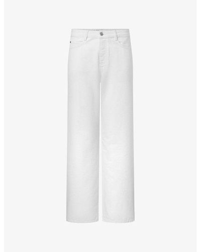 Twist & Tango Anderline Ridgid Straight-leg High-rise Organic-cotton Jeans - White