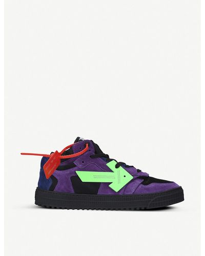 Off-White c/o Virgil Abloh Off-court Low-top Leather Trainers - Purple