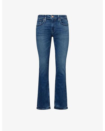 PAIGE Federal Slim-fit Straight-leg Stretch Denim-blend Jeans - Blue