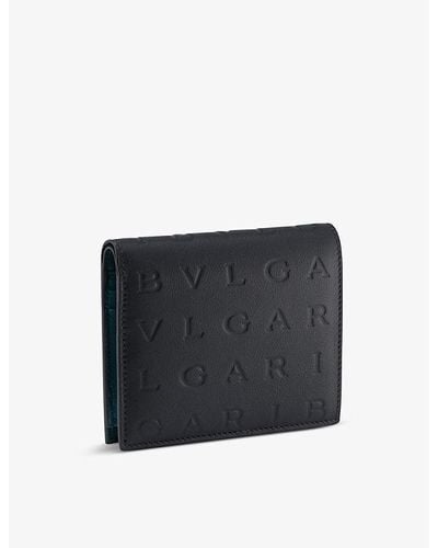 BVLGARI Logo Infinitum Leather Bifold Wallet - Black
