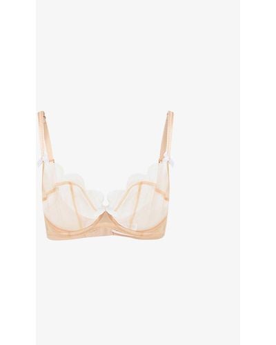 Agent Provocateur Lorna Soft-cup Embroidered Mesh Underwired Bra - Multicolour