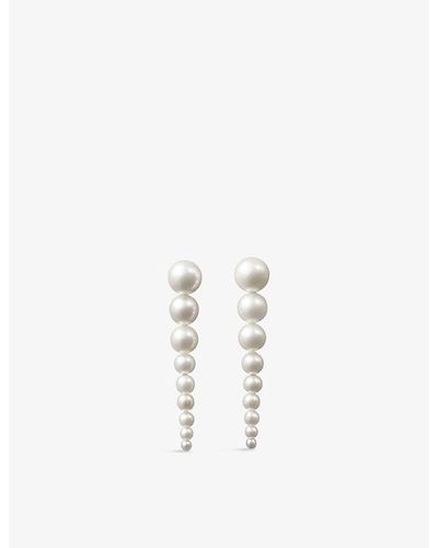 Sophie Bille Brahe Sienna 14ct Yellow-gold And Freshwater Pearl Drop Earrings - White