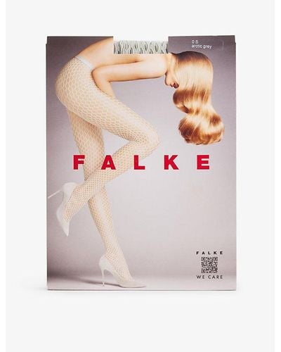 FALKE Craftcore Fishnet Stretch-woven Tights - Pink