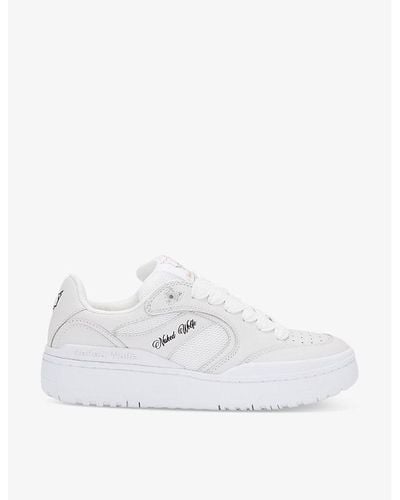Naked Wolfe Ambition Brand-patch Low-top Leather Trainers - White