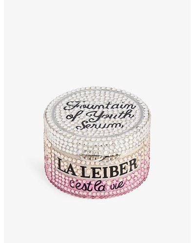 Judith Leiber Miniature La Leiber Crystal-embellished Brass Clutch - White