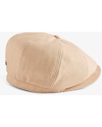 Ted Baker Aliccs Herringbone Woven Baker Boy Hat - Natural