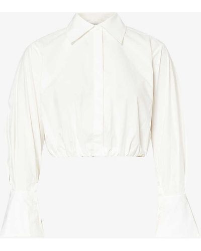 Jonathan Simkhai Blythe Cropped Cotton Shirt - White