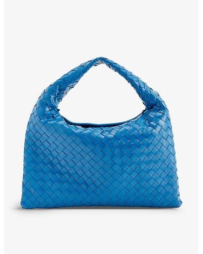 Bottega Veneta Hop Leather Hobo Bag - Blue