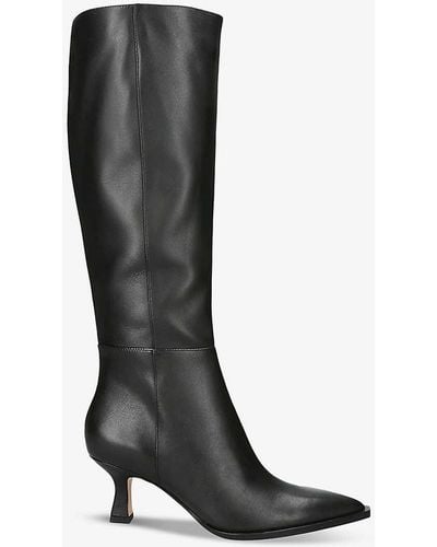Dolce Vita auggie Leather Heeled Knee-high Boots - Black