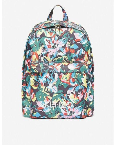 KENZO X Vans Floral-print Backpack - Black