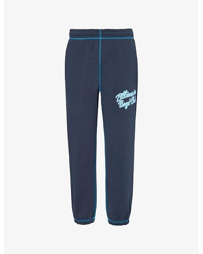 BBCICECREAM Script Logo-print Cotton-jersey jogging Bottoms - Blue