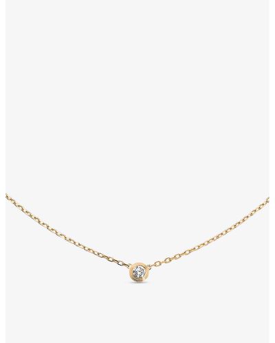 Cartier D'amour Small 18ct Yellow-gold And 0.09ct Diamond Necklace - Multicolour