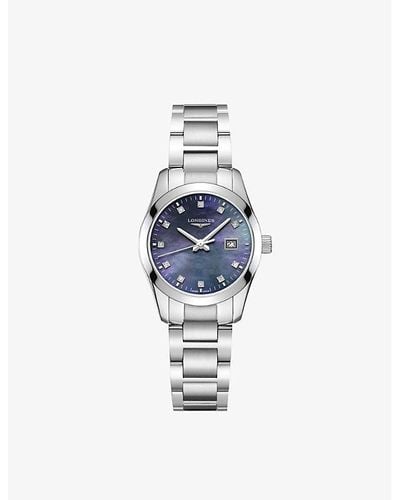 Longines L22864886 Conquest Classic Stainless-steel Quartz Watch - Blue