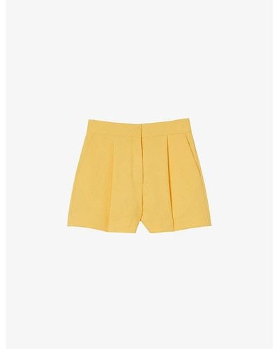 Sandro Ray Slip-pocket Woven Shorts - Yellow