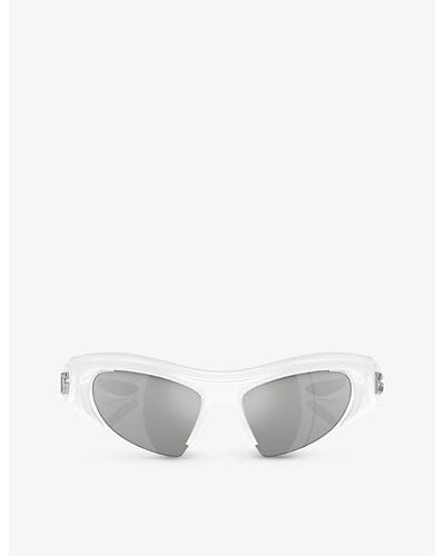 Dolce & Gabbana Dg6192 Cat-eye-frame Nylon Sunglasses - Metallic