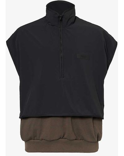 Fear Of God Essentials Funnel-neck Stretch-shell Vest - Black