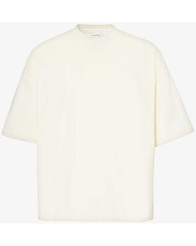 Bottega Veneta Crewneck Boxy-fit Cotton-jersey T-shirt - White
