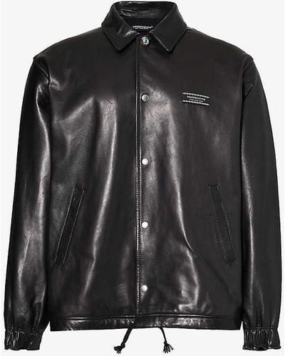 Undercover Relaxed-fit Leather Jacket - Black